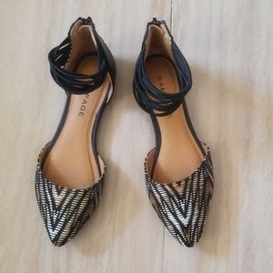 Rampage Cinna Zip Back Zebra Ankle Strap Shoe 6